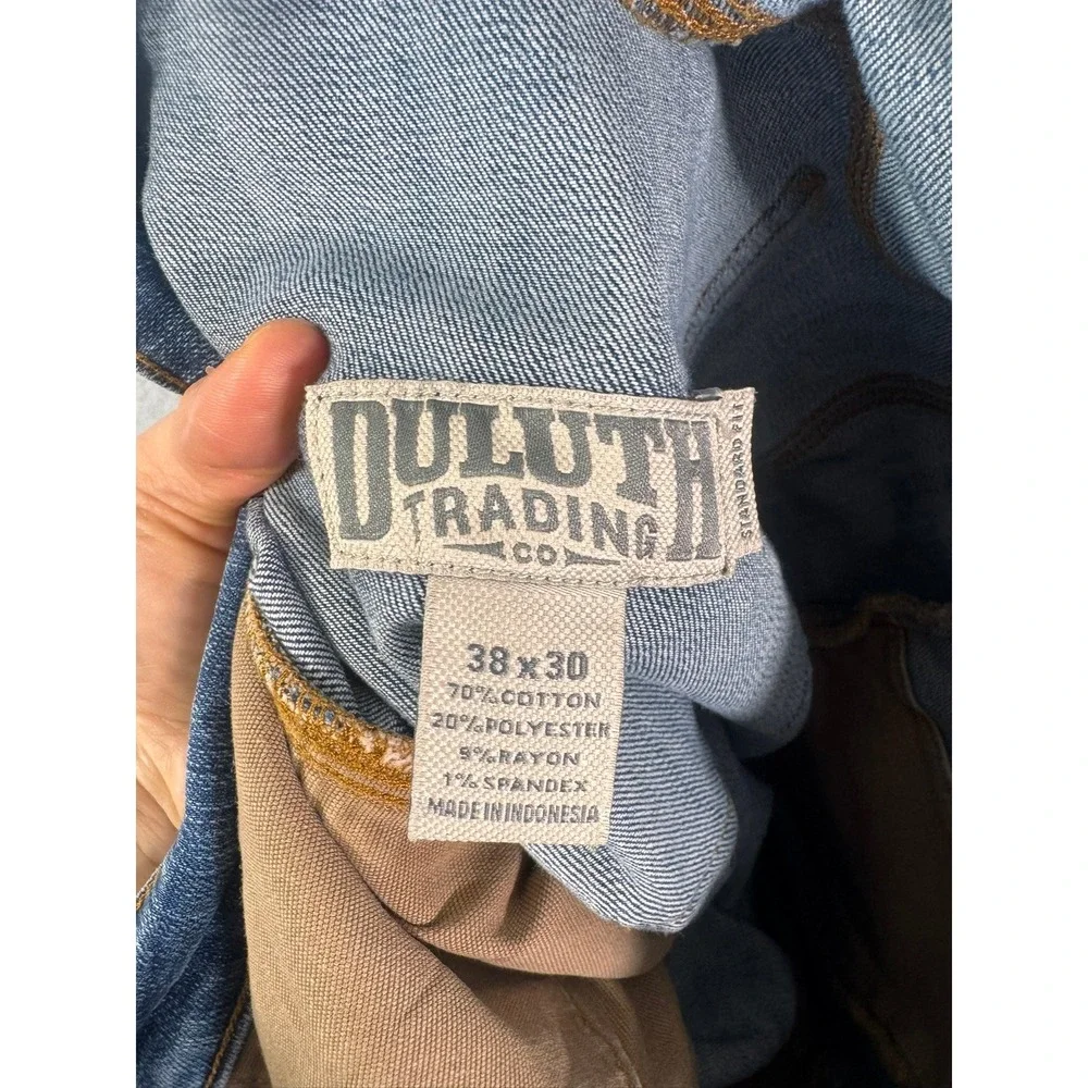 Duluth Trading Co Ballroom Double Flex Carpenter Jeans Mens‎ 38x30 Blue Denim